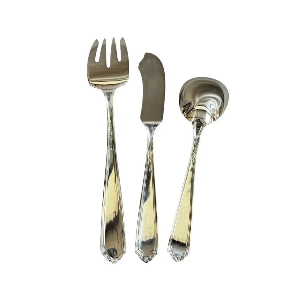 Vintage 1940s Sterling Silver Lady Hilton By Westmorland Serving Fork & Other